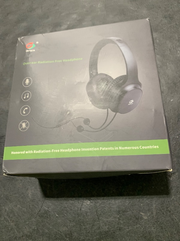 Photo 1 of ibrain Air Tube Headphones Air Tube Headset Over The Ear Headphones Wired Airtube Headset with 3.5mm Jack - White