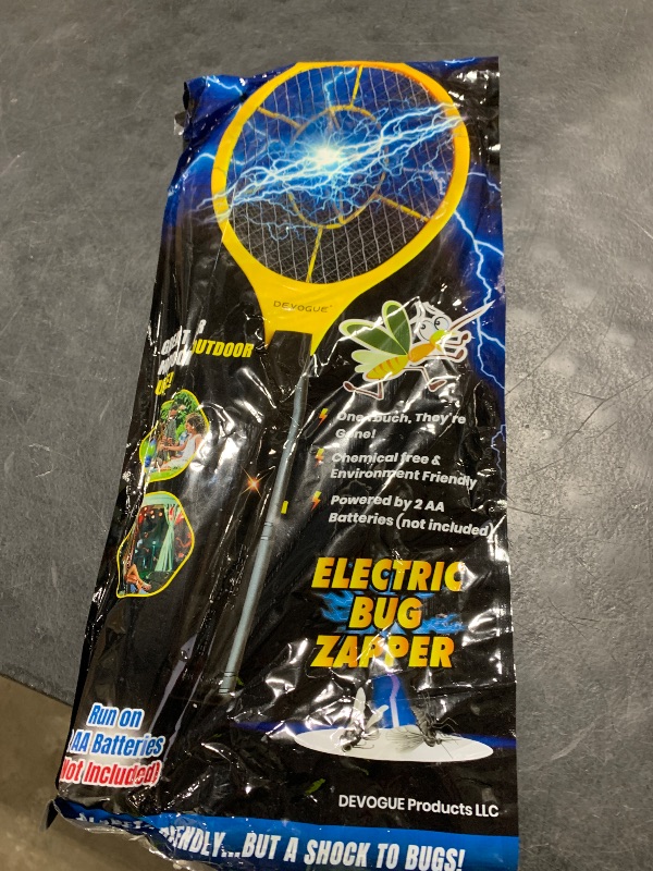 Photo 1 of DEVOGUE® Electric Fly Swatter Bug Zapper Battery Operated Flies Killer Indoor & Outdoor Pest Control Mosquito Zapper and Insect Catcher Racket