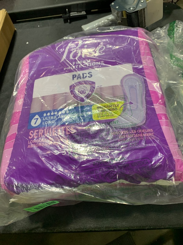 Photo 1 of Poise Incontinence & Postpartum Pads for Bladder Leaks, 7 Drop Ultra Absorbency, Long Length, 39 Count, Packaging May Vary