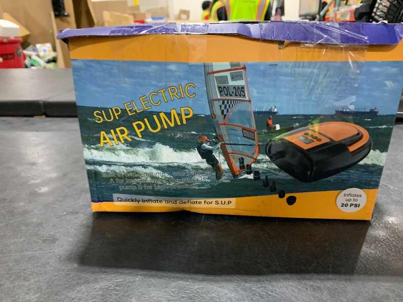 Photo 1 of Electric Paddle Board Pump Portable, 20PSI High Pressure SUP Air Pump with Intelligent Dual Stage Inflation, Deflation & Auto-Off Function, 120W 12V DC Inflatable Pump for Paddleboard, Kayak, Boat