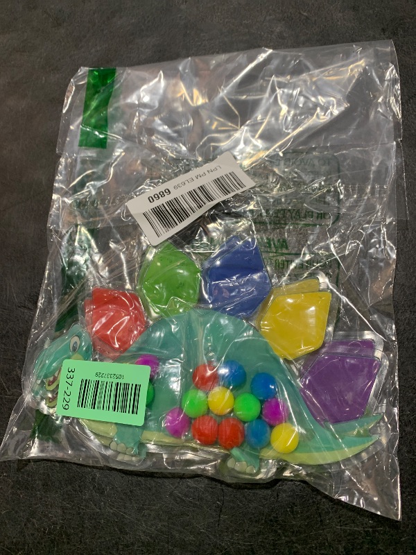 Photo 1 of 4PC Dinosaur Color Sorting Sensory Toys, Montessori Toys for Toddler Fine Motor Skill Game Learning Activities Quiet Calm Down Fidgets for Classroom Stocking Stuffers for 3 4 5 Year Old Kid Travel Toy