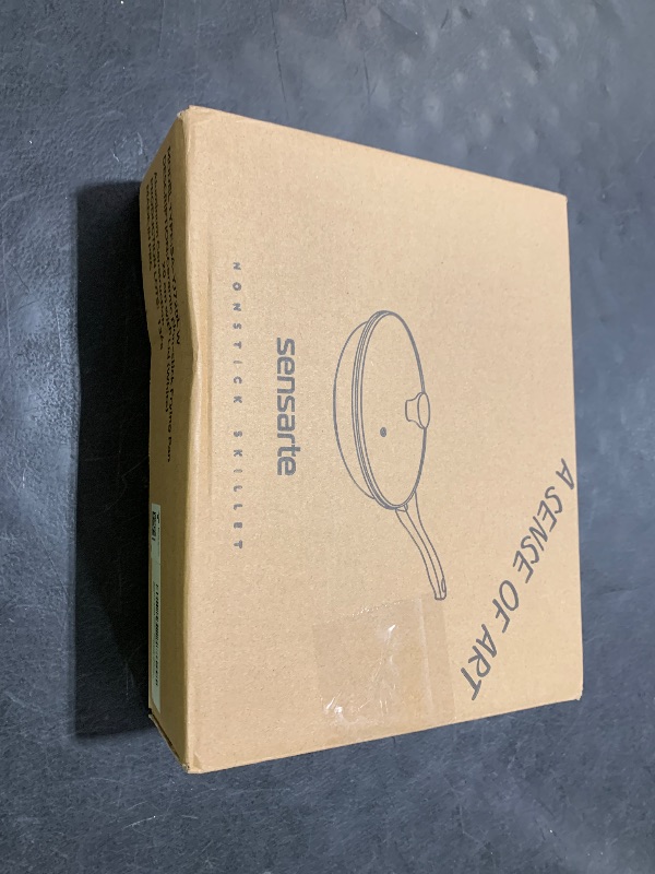 Photo 1 of SENSARTE Nonstick Ceramic Frying Pan with Lid 8/9.5/10/11/12.5 Inch Omelet Pan Skillet, Free of Intentionally Added PFAS/PTFE Non-toxic Chef's Pan Induction Compatible Pan, Heat Resistant Handle