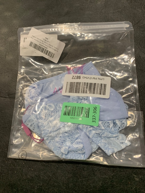 Photo 1 of Avidlove Lace Underwear for Women Sexy Cheeky Panties Cotton Breathable Undies Light Blue XL