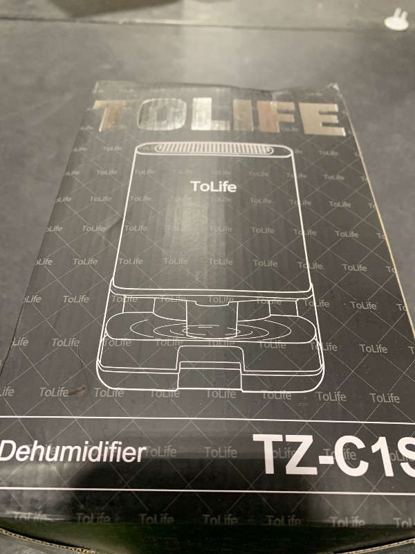 Photo 1 of ToLife Dehumidifiers for Home 30 OZ Water Tank with Auto-Off 500 sq.ft Portable Small Dehumidifier for Bathroom Bedroom RV Closet Room 7 Colors LED Light, Gray