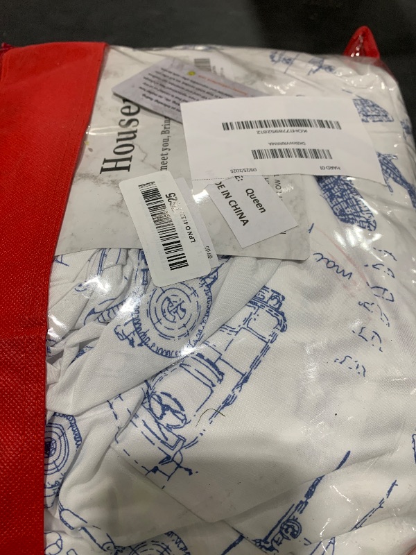 Photo 1 of Jumeey Boys Duvet Cover Set Queen Cars Tank Helicopter Aircraft Military Transport Vehicles Painted Bedding Sets for Teen Kids Men Reversible White Patterned Airplanes Comforter Cover Bed Set