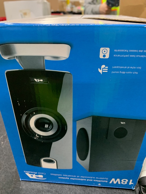 Photo 1 of Cyber Acoustics CA-3090 2.1 Speaker System with Subwoofer with 18W of Power – Easy Setup and Convenient Controls, Great for Music, Movies, and Gaming