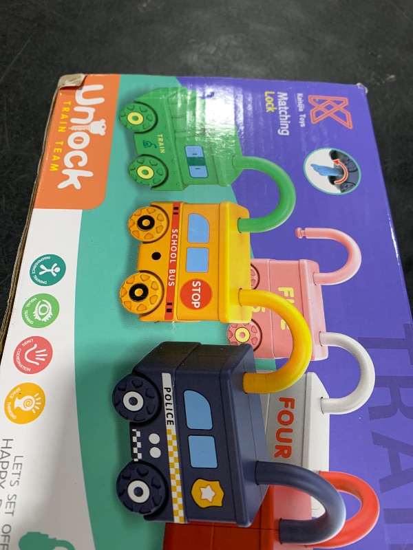 Photo 1 of GKDOMS Montessori Learning Toys Sorting & Matching Locks and Keys Toddlers Sensory Car Activity Fine Motor Toy, Birthday Gifts for Kids Age 2-5 Years