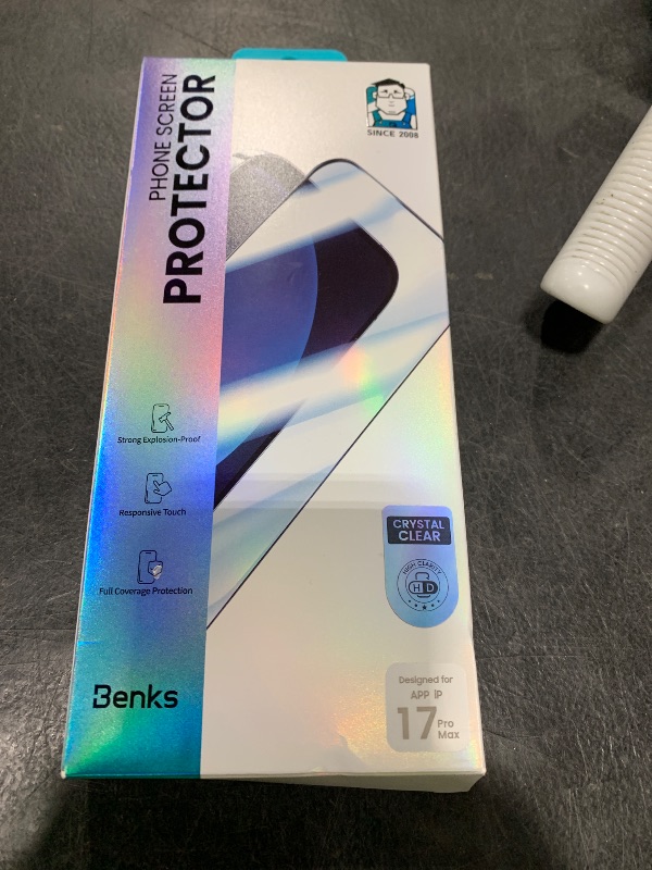 Photo 1 of BENKS for iPhone 17 Pro Max Screen Protector 6.9'', [2 Pack] Ultra Shield HD Tempered Glass [Shatterproof & Explosion-Proof] Full Coverage iPhone Screen Protector, 0 Dust Bubble-Free Installation