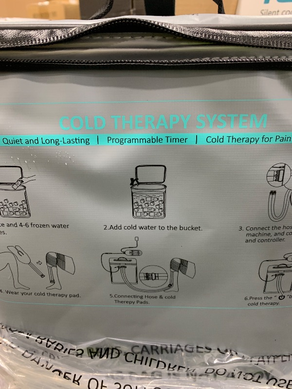 Photo 1 of ICYTHRP Cold Therapy Machine with Programmable Timer, Portable Ice Machine for Knee After Surgery, Knee Replacement Recovery System for Pain Relief with Compression Pad