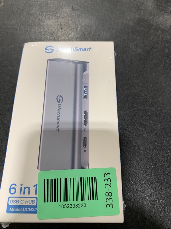 Photo 1 of UtechSmart USB C Hub, USB C Ethernet Multiport Adapter, 6 In 1 USB C to HDMI Dock Compatible for Macbook Pro/Air, Chromebook, Dell XPS, HP and Type C Devices (Gigabit Ethernet 100W PD 4K HDMI USB 3.0)