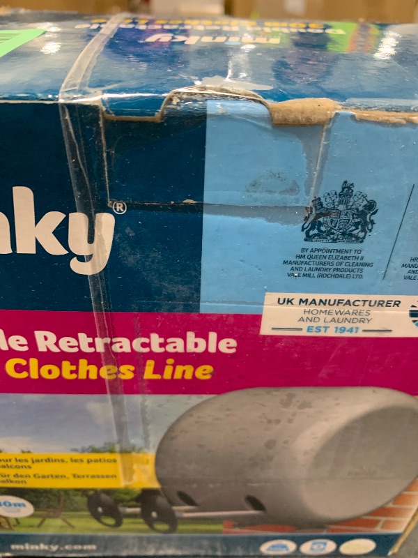 Photo 1 of Minky Homecare Outdoor Retractable Dual Clothesline - Heavy Duty PVC Coated Line - Energy and Space Saving Removable Laundry Drying Line - 2 x 49 Feet, Gray