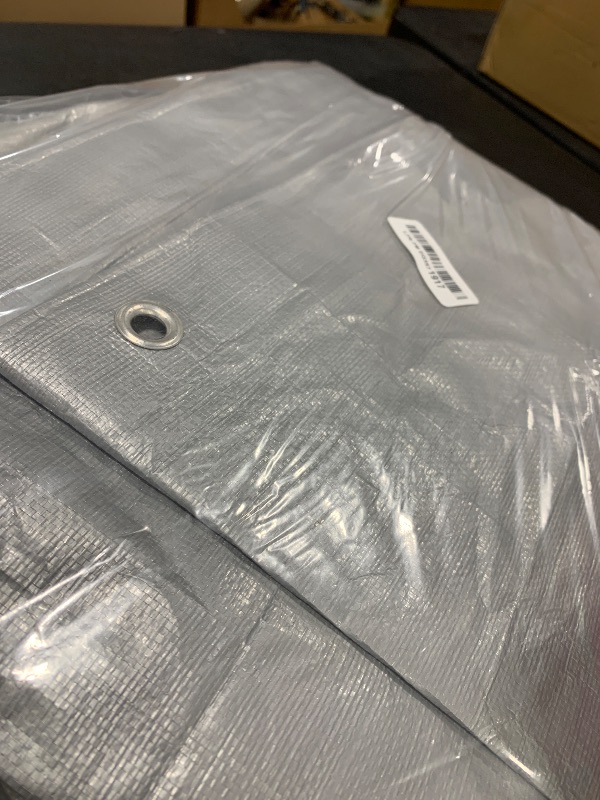 Photo 1 of GUARD SHIELD Heavy Duty Tarp 12x20 Feet Silver Multi Purpose Thick Waterproof Poly Tarp Cover 10mil