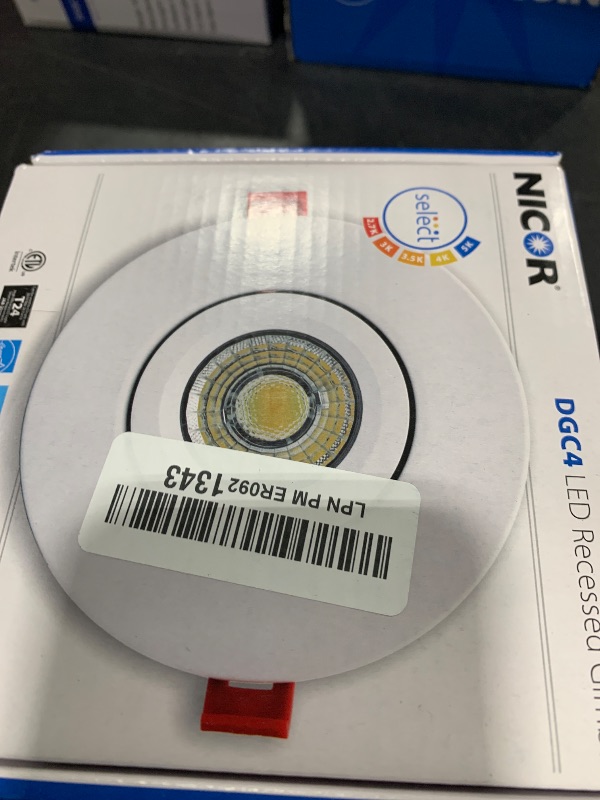 Photo 1 of DGC 4-inch White Selectable Canless Adjustable Gimbal LED Recessed Downlight (DGC43120SRDWH)