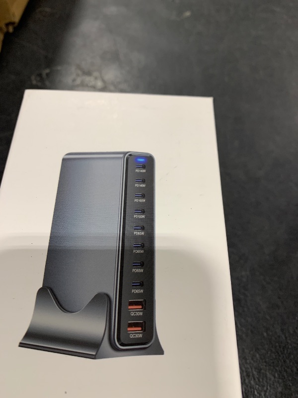 Photo 1 of 800W USB C Fast Charger Block, 10 Ports GaN III USB Chagring Station, Dual 140W PD PPS HUB for Multiple Devices, Laptop Adapter Compatible with MacBook Pro/Air iPad iPhone Pro Max, Galaxy, Dell, HP