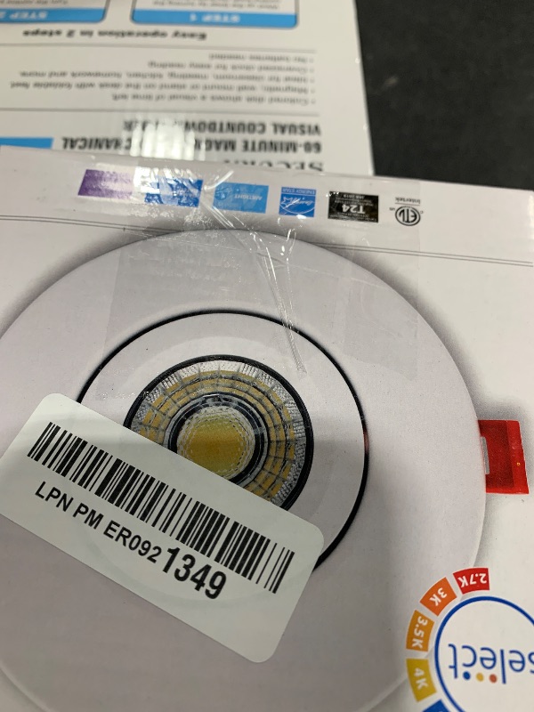 Photo 1 of DGC 4-inch White Selectable Canless Adjustable Gimbal LED Recessed Downlight (DGC43120SRDWH)LPNPMER0921349

