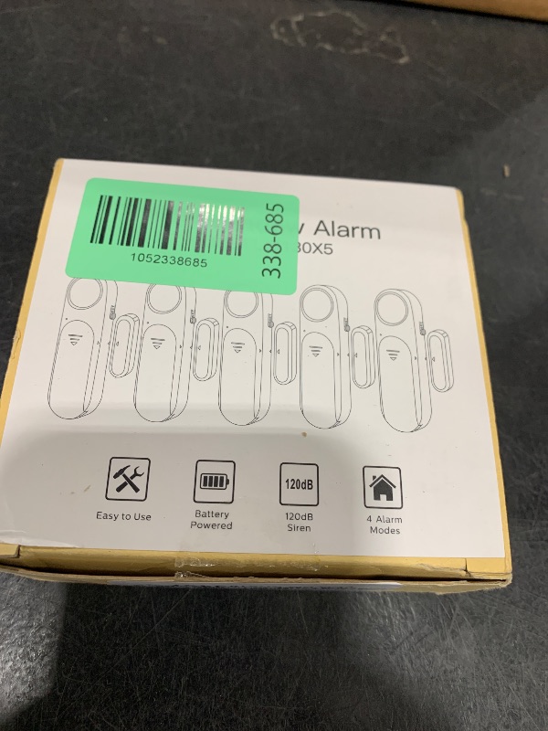 Photo 1 of Window and Door Alarm When Opened (5 Pack) for Kids Safety/Home Security, Sliding Front Door Opening Sensor Alarms for Dementia, 120dB Burglar Alert, Ideal for Business, Garage, Apartment,House, White