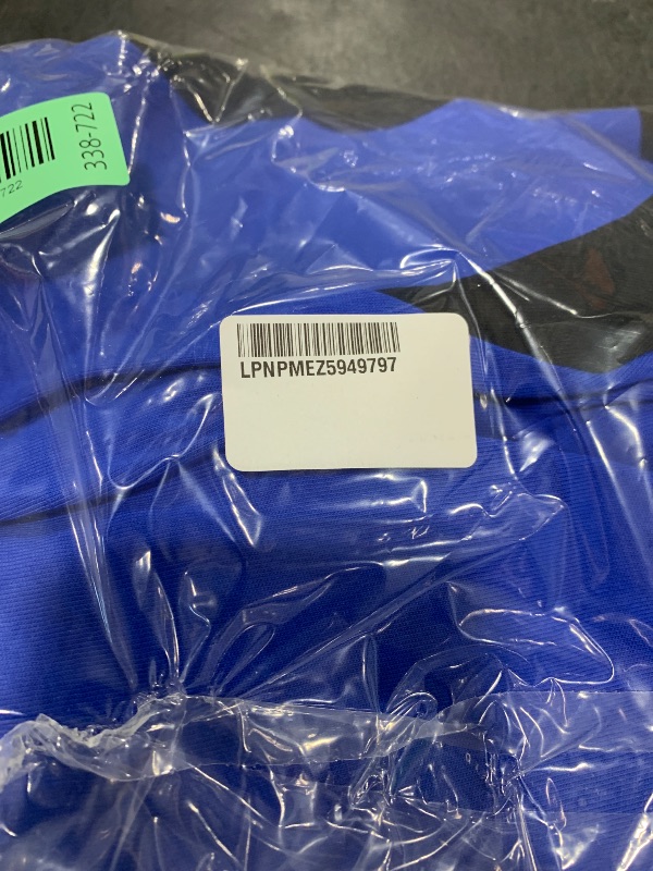 Photo 1 of Block Logo Cotton T-Shirt, Black Jade/Cobalt, XXL
