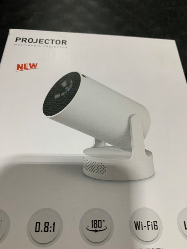 Photo 1 of Mini Portable Projector with 4K Support, Bluetooth 5.4 WIFI6, 5watt Sound Base Speaker, 160 ANSI, Android 11, 210° Rotation , Auto Keystone Correction Video Projector HY300 ULTRA