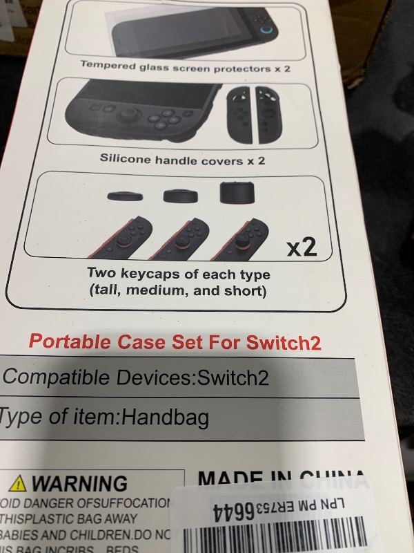 Photo 1 of Travel Carrying Case for Nintendo Switch 2, Switch 2 Accessories with Console Protection Bundle, 2x Tempered Glass Screen Protectors, 2x Joy-Con Controller Cases, 6x Anti-Slip Thumb Grip Caps, All-in-One Travel Kit