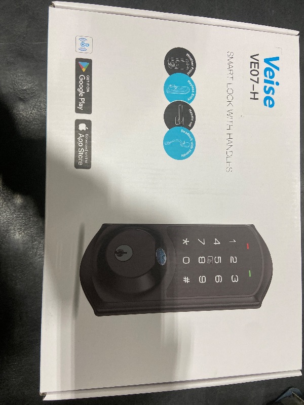 Photo 1 of Veise VE07-H Fingerprint Smart Locks for Front Door with Handle Set, App Control, Keyless Entry Keypad Deadbolt, Digital Electronic Touchscreen, Easy Install, Auto Lock, Satin Nickel