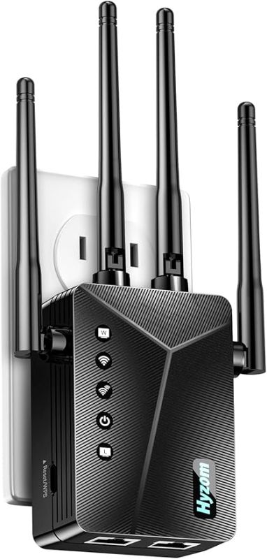 Photo 1 of WiFi Extender Signal Booster, 8000 Sq.ft Long Range Repeater Wireless Amplifier, 60% Faster | Broader Than Ever, Support More Network Devices for Home, Easy Setup
