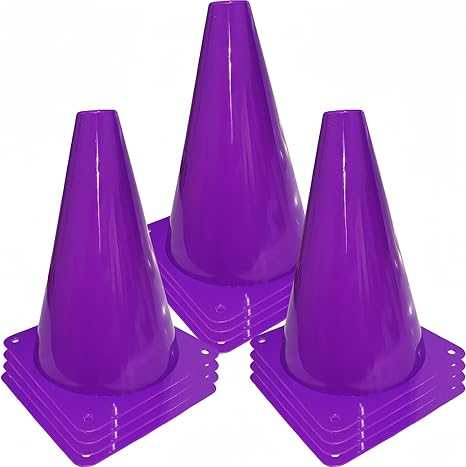 Photo 1 of 12Pcs Plastic Traffic Cones Mini Sport Cones for Basketball Football Drills, Indoor Outdoor Games Activity Festive Events - 7 Inch Orange Plastic Cones

