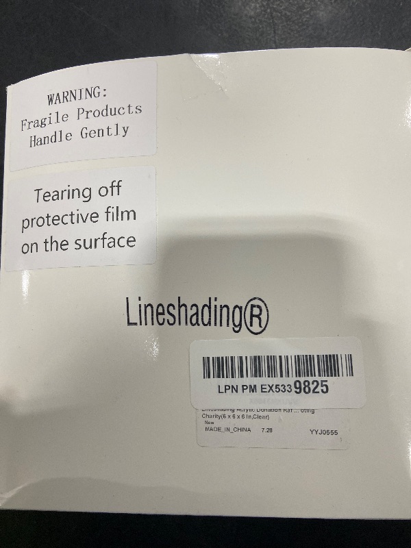 Photo 1 of Lineshading Acrylic Donation Raffle Box with Slot & Lock, Large Clear Ballot Offering Suggestion Ticket Holder for Fundraising Drawing Storage Container Tip Jar Voting Charity(6 x 6 x 6 In,Clear)