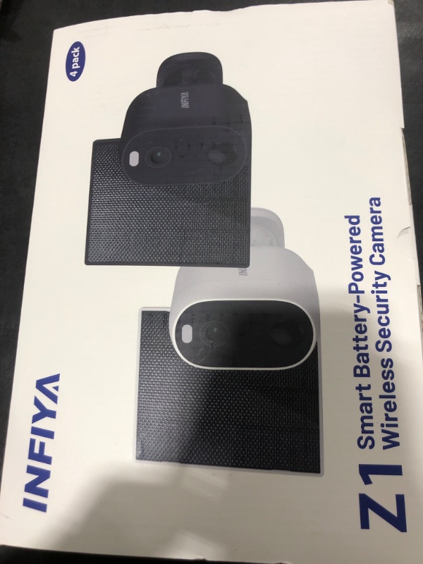 Photo 1 of INFIYA Security Cameras Wireless Outdoor-Solar&Battery Powered 2K 2.4G Cameras for Home Security, Instant Alert, AI Human Detection, Color Night Vision, 2-Way Talk, SD Storage, Work with Alexa, Z1 4P