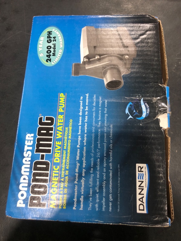 Photo 1 of Danner Manufacturing, Inc., Pondmaster Pond-Mag, 2400 GPH Magnetic Drive Water Pump, 02750