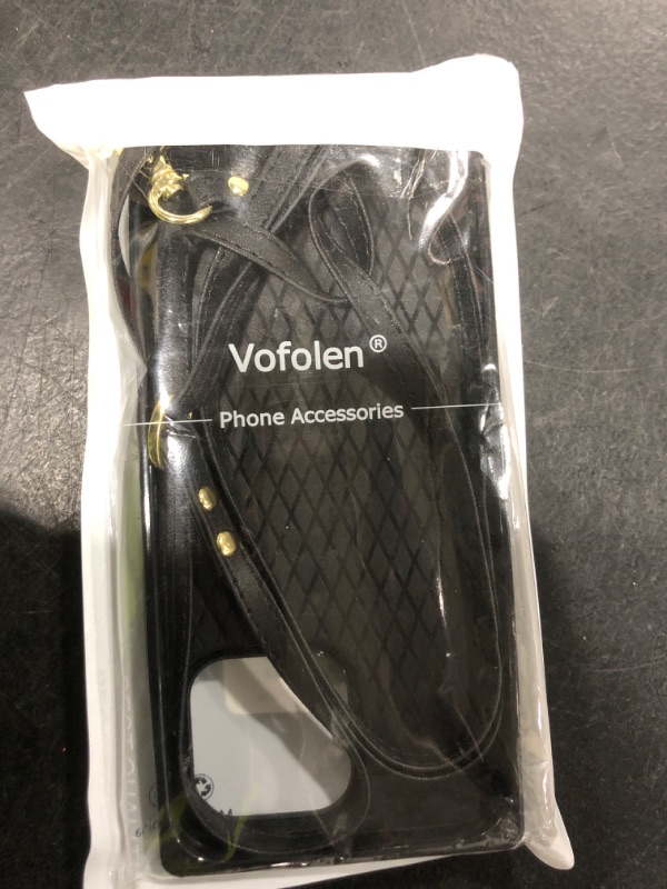 Photo 1 of Vofolen for iPhone 16 Pro Max Case with Card Holder Crossbody Lanyard Strap Leather Wallet Case with Magnetic Clasp Kickstand Heavy Duty Protective Flip Cover for iPhone 16 Pro Max for Women, Black