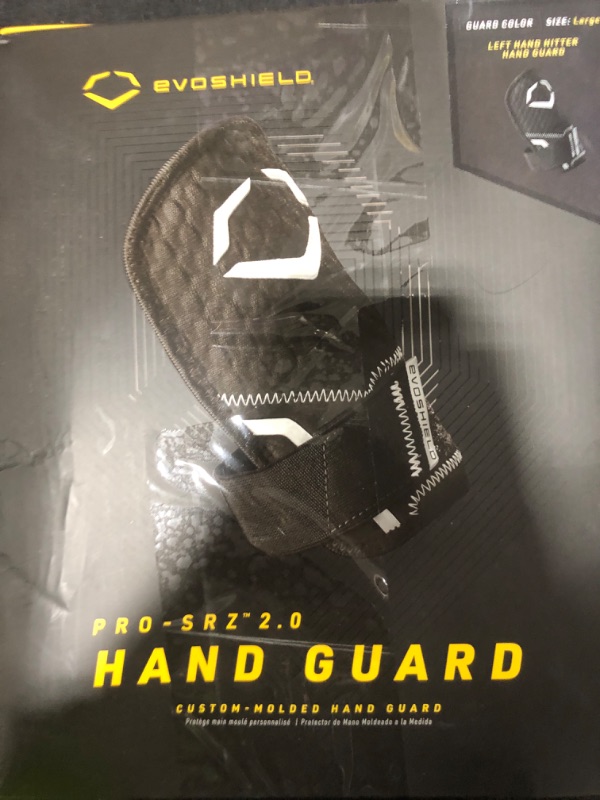 Photo 1 of EvoShield Pro-SRZ 2.0 Batter's Hand Guard - Black, Left Hand Hitter