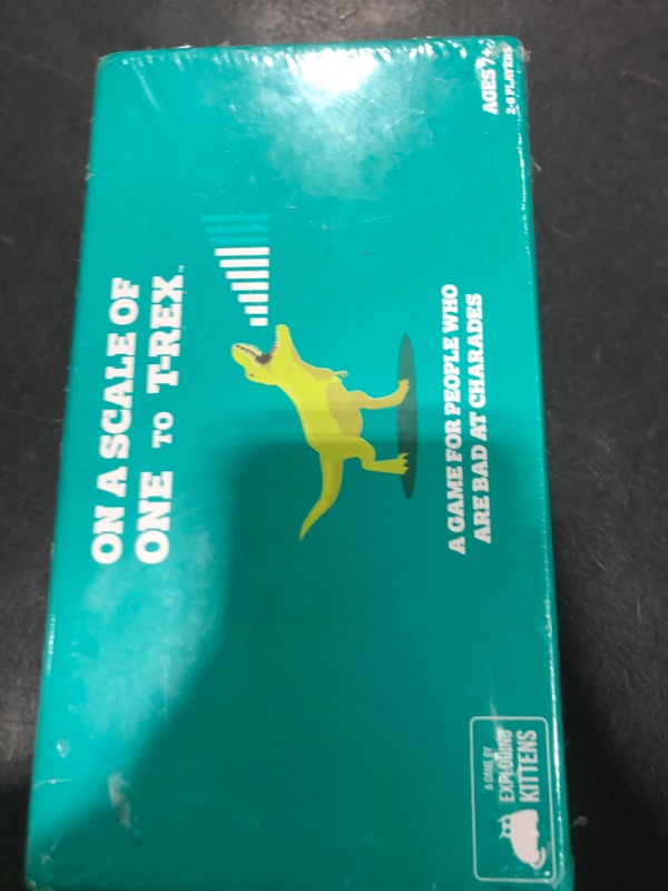 Photo 1 of Exploding Kittens On a Scale of One to T-Rex 2-8 Players - Ages 7+ - 15 Minutes to Play - Charades Style Acting Card Game - Party Game, Family Game Night, Kid and Adult Card Game