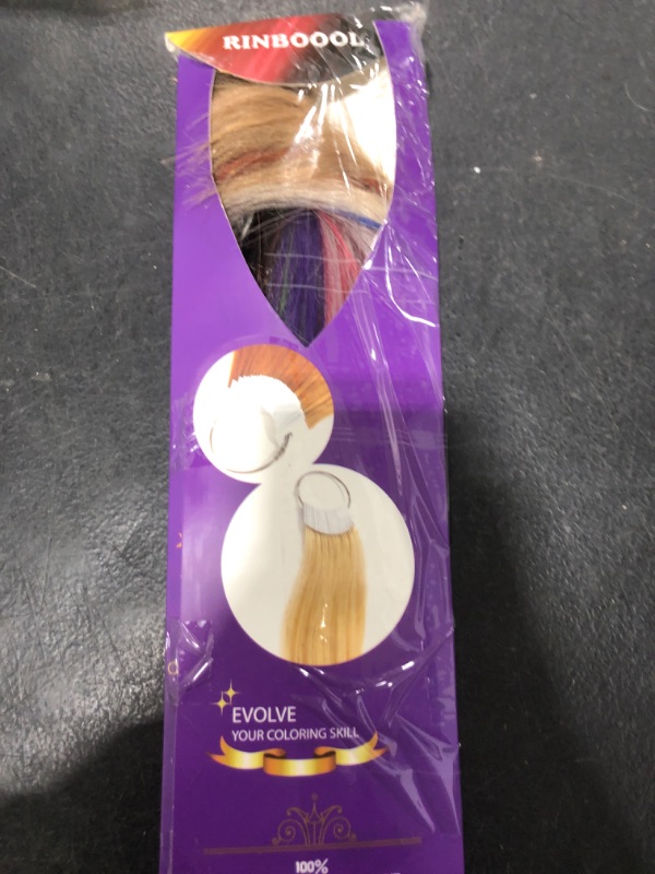Photo 1 of RINBOOOL Hair Swatches for Testing Color, 35 Colors, Colored Hair Color Rings Sample Testing Kit, 8 Inch