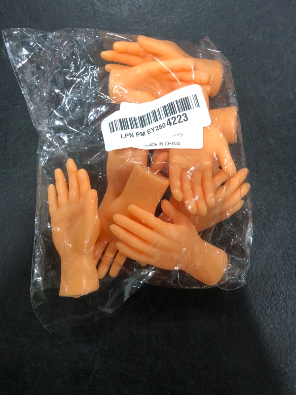 Photo 1 of 14 Pcs Tiny Finger Hands,Premium Rubber Mini Tiny Finger Hands,Flat Hand Style Mini Hand Finger Puppets for Puppet Show,Gag Performance,Party Favors