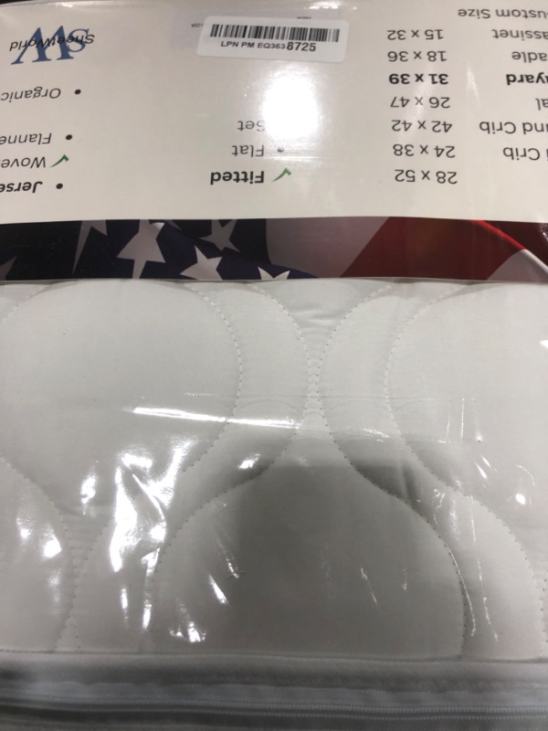 Photo 1 of SheetWorld Quilted Fitted Pack N Play Playard Mattress Pad Compatible with Maxi COSI Swift Play Yard 31 x 39 inches, Made in USA