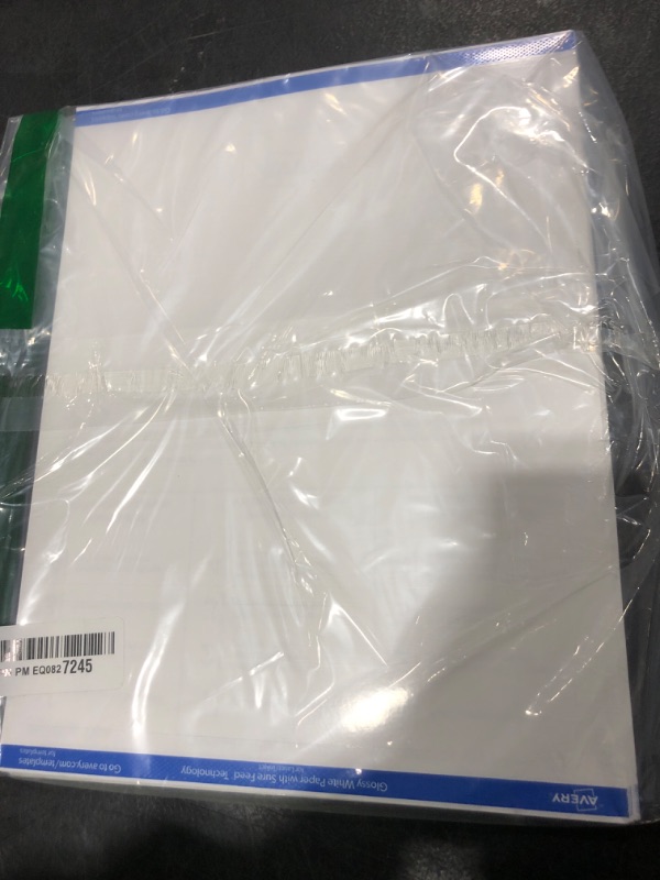 Photo 1 of Avery Glossy White Rectangle Labels, Sure Feed Technology, 1.75" x 7.75", 125 Glossy White Labels, Print-to-The-Edge, Permanent Adhesive, Laser/Inkjet Printable