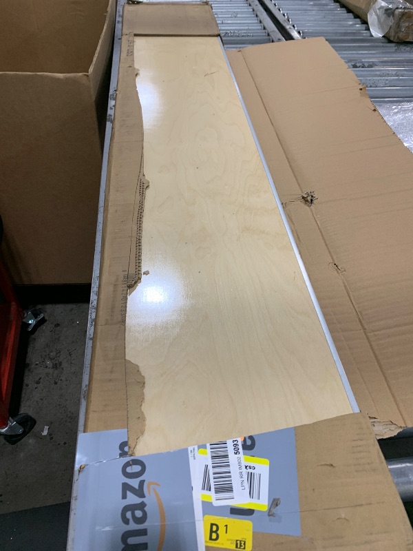Photo 1 of Flash Furniture Amara 72" x 12" x 12" Birchwood Bar Top Riser with Folding Silver Legs, Wooden Foldable and Portable Riser for Event and Bar Tables