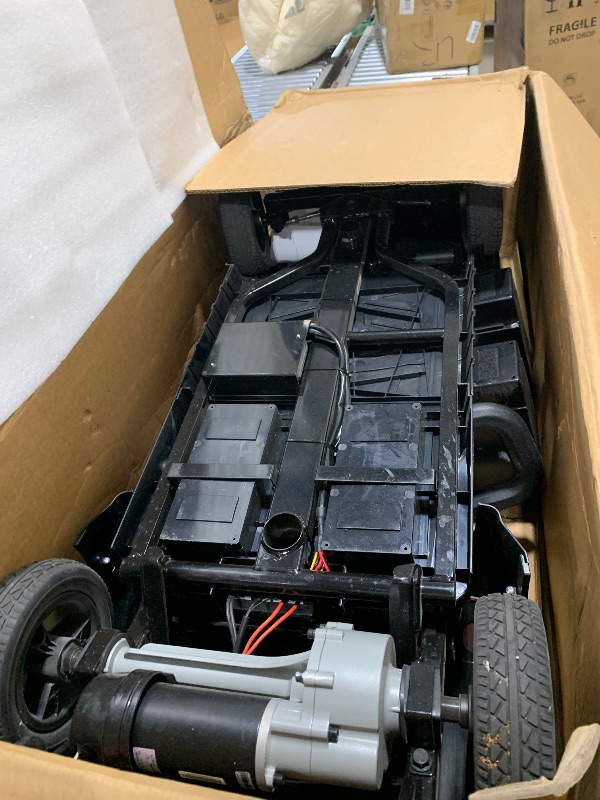 Photo 1 of Drive Medical Spitfire Scout 4-Wheel Power Luxury Travel Scooter with Extended 15 Mile Range Battery, Red/Blue