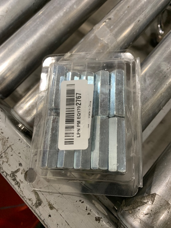 Photo 1 of NIDAYE 10 Packs 3/8"-16 Rod Coupling Nuts, UNC Threaded Hex Coupling Nut?Length: 1-3/4"
