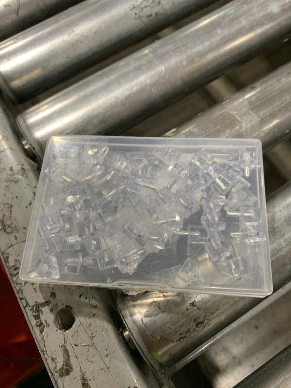 Photo 1 of 3 Millimeters or 1/8 Inch Shelf Support Peg?Support Cabinet Shelf Pins?Clear Plastic Replacement Peg Cabinet Shelf Supports Pins Shelf Holder Locking Pins (50 Pieces)