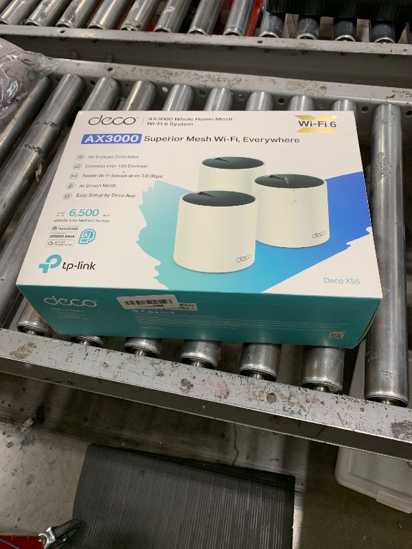 Photo 1 of TP-Link Deco X55 AX3000 WiFi 6 Mesh System - Covers up to 6500 Sq.Ft, Replaces Wireless Router and Extender, 3 Gigabit Ports per Unit, Supports Ethernet Backhaul, Deco X55(3-Pack)