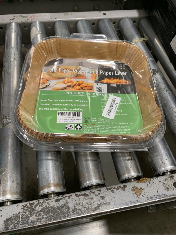 Photo 1 of 10 Inch Largest Square Air Fryer Disposable Paper Liner, XXL 100Pcs Air Fryer Parchment Liners for 8QT or Bigger Air Fryer, Non-stick, Food Grade Baking Paper for Frying, Roasting and Microwave