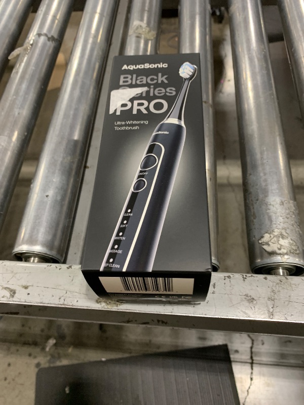 Photo 1 of Aquasonic Black Series PRO – Ultra-Whitening Electric Toothbrush – 5 Modes & Smart Timers – Premium Travel Case & 6 Proflex Brush Heads – ADA Accepted Toothbrush