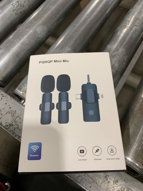 Photo 1 of PQRQP 3 in 1 Professional Wireless Lavalier Microphone for iPhone, Android, Camera, Wireless Mini Microphones, Crystal Clear Sound Quality for Recording, Live Streaming, YouTube, TikTok, Elegant Black