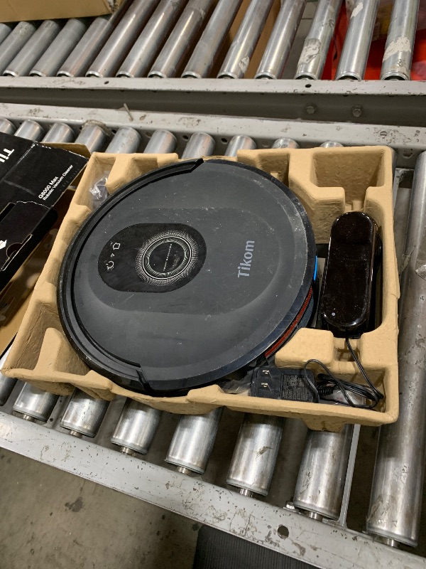 Photo 1 of Tikom Robot Vacuum and Mop Combo, 5000Pa Robotic Vacuum Cleaner, 150 Min Max, App & Remote Control, Ideal for Hard Floor, Carpet, Pet Hair, Self-Charge(G8000 Max)