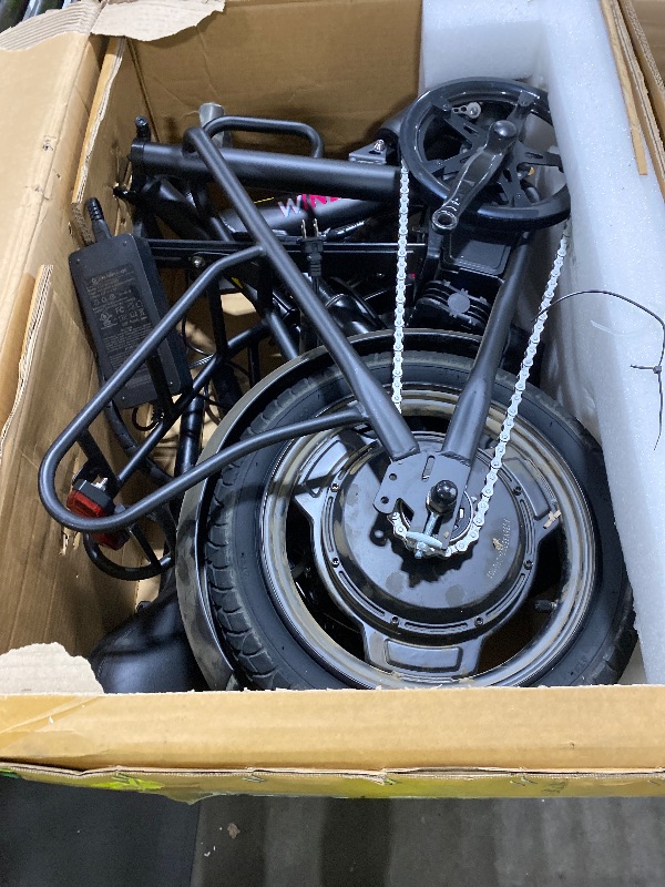 Photo 1 of Windone S14 Electric Bike for Adults, Dual Shock Absorbers Ebike, Max 19MPH Speed & 28 Miles Range (PAS), 500W Peak Motor and Lightweight & Portable, 14" Foldable E Bike for Adults and Teens