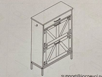 Photo 1 of Jocoevol 55" Buffet Cabinet with Storage, Kitchen Buffet Sideboard with Pull-Out Shelves and Drawer