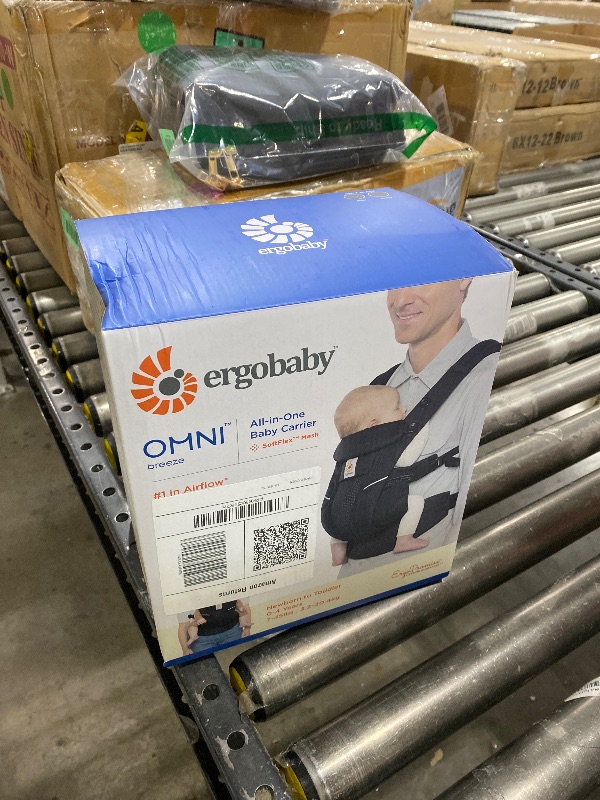 Photo 1 of Ergobaby All Carry Positions Breathable Mesh Baby Carrier with Enhanced Lumbar Support & Airflow (7-45 Lb), Omni Breeze, Onyx Black