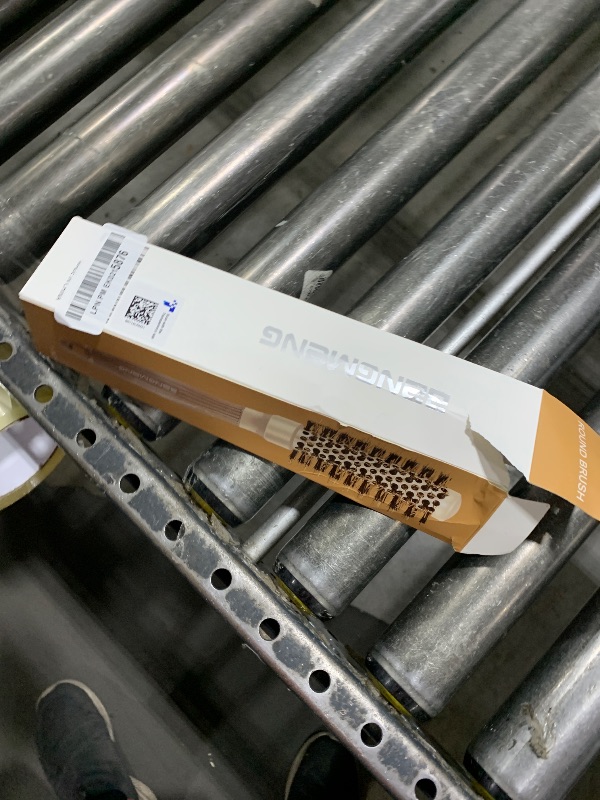 Photo 1 of BANGMENG Round Brush with Boar Bristles, 1 inch Barrel, Nano Thermal Ceramic Ionic Tech for Straightening and Blow Drying, Gold