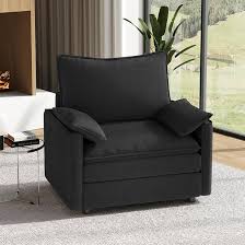 Photo 1 of Vesgantti 40" Single Seat Sofa, Comfy Cloud Couch Deep Seat Upholstered Couch Chenille Modern Sofa with Armrest Pillow, Easy Assembly for Living Room, Bedroom and Apartment